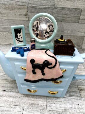 J. Bailey Poodle Skirt 1950s Novelty Teapot, Numbered 92/99, Made in England